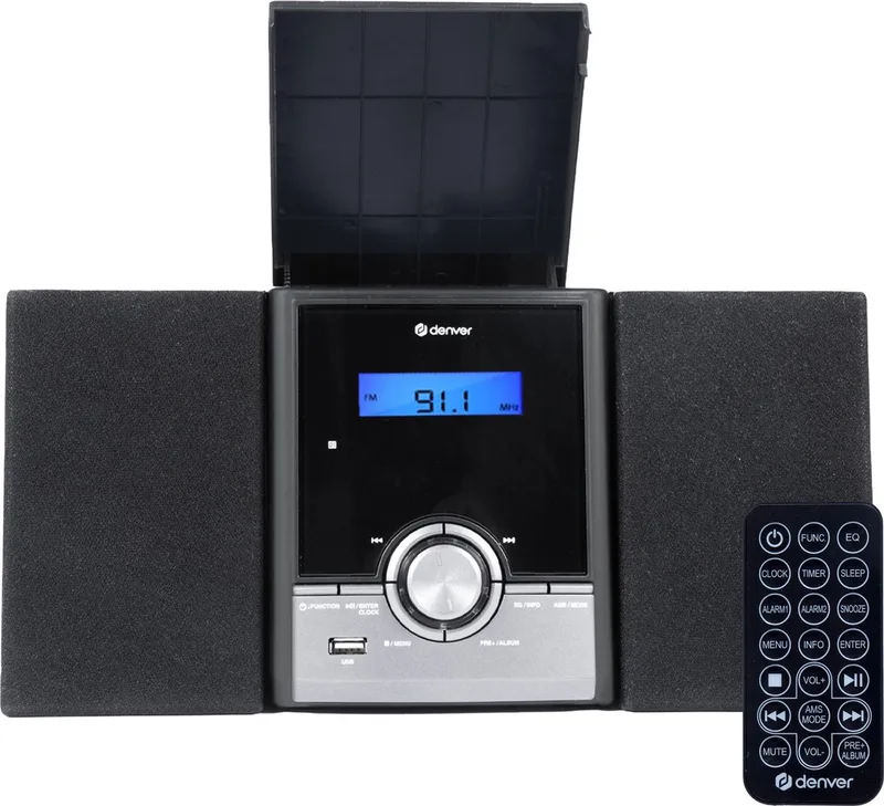 DAB Radio CD Speler - Bluetooth - 60 voorkeuzezenders - DAB /FM / AUX - MDA285 van Denver in Zwart – productfoto 1 van 2