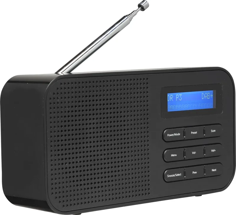 DAB Radio - Noodradio / Noodpakket - Batterijen & Netstroom - Keukenradio - Draagbare Radio - DAB42 van Denver in Zwart – productfoto