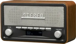 DAB Radio - Retro Radio - Bluetooth - DAB+/ FM - Dimbaar - Batterijen & Netstroom - DAB18 by Denver in Brown – product photo 2 of 2