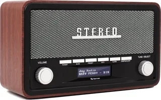 DAB Radio - Retro Radio - Bluetooth - DAB+/ FM - Dimbaar - Batterijen & Netstroom - DAB18 by Denver in Brown – product photo 1 of 2