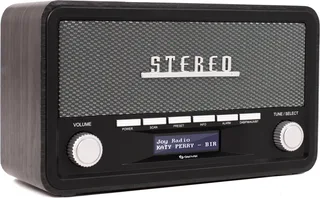 DAB Radio - Retro Radio - Bluetooth - DAB+/ FM - Dimbaar - Batterijen & Netstroom - DAB18DG van Denver in Grijs – productfoto 1 van 2
