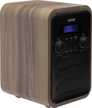 DAB Radio - Retro Radio - Bluetooth - DAB+/ FM Radio - DAB48G van Denver in Hout – productfoto 2 van 2