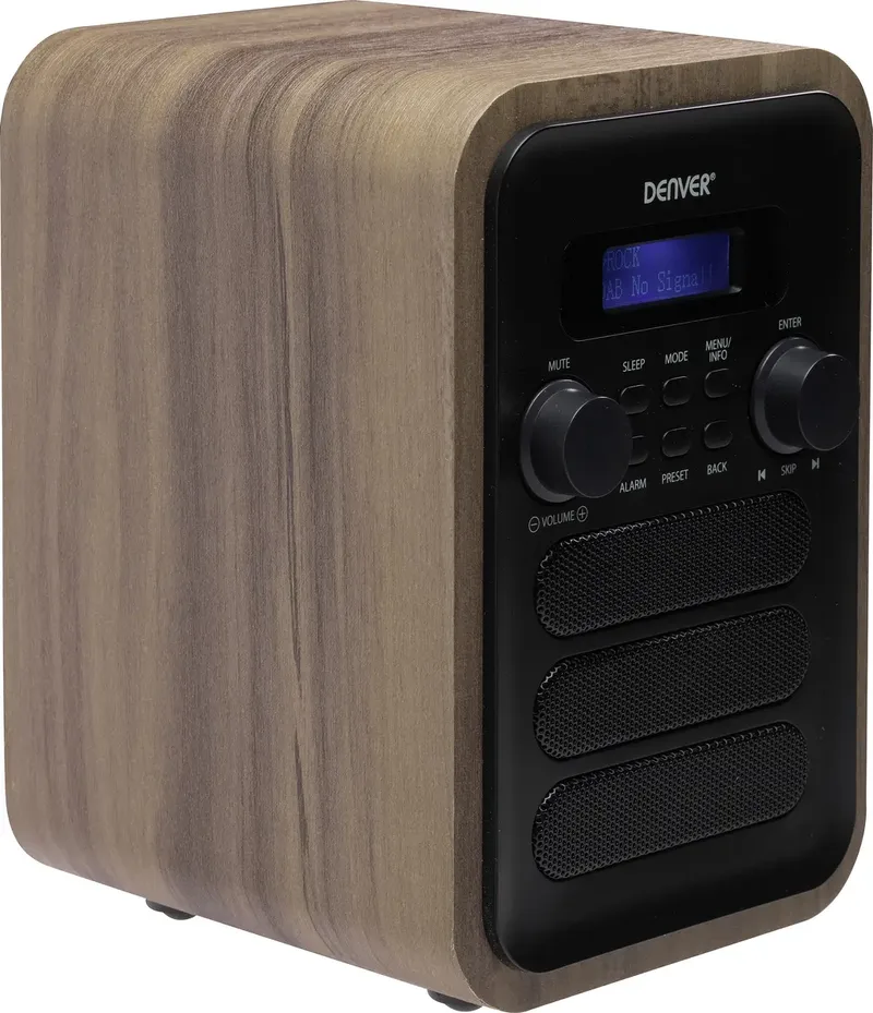 DAB Radio - Retro Radio - Bluetooth - DAB+/ FM Radio - DAB48G van Denver in Hout – productfoto 2 van 2