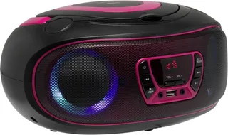 Draagbare Radio CD Speler Kinderen - Bluetooth - Lichteffecten - Boombox - AUX - FM - TCL212BT van Denver in Roze – productfoto 2 van 2