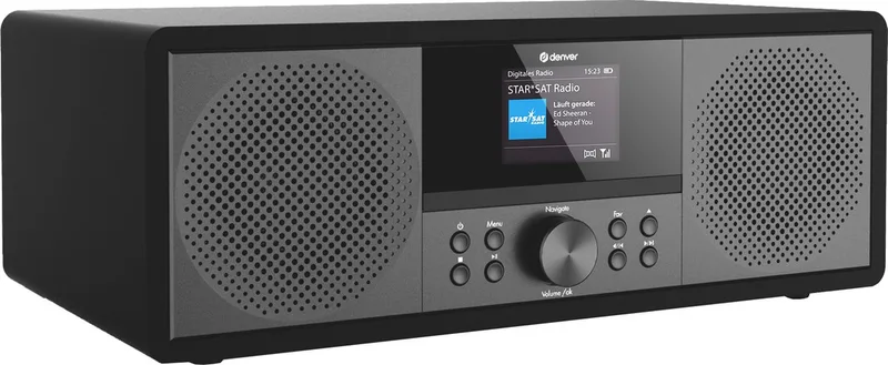 Internet Radio - DAB Radio - FM Radio - CD Speler - Bluetooth - 200W - AUX/USB - MIR270 van Denver in Zwart – productfoto 1 van 2