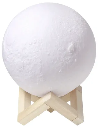 Maanlamp 3D - Bluetooth Speaker Draadloos - Tafellamp Slaapkamer - Muzieksyncronisatie - Incl. Afstandsbediening - Maan lamp - LBS150 van Denver in Wit – productfoto 3 van 3