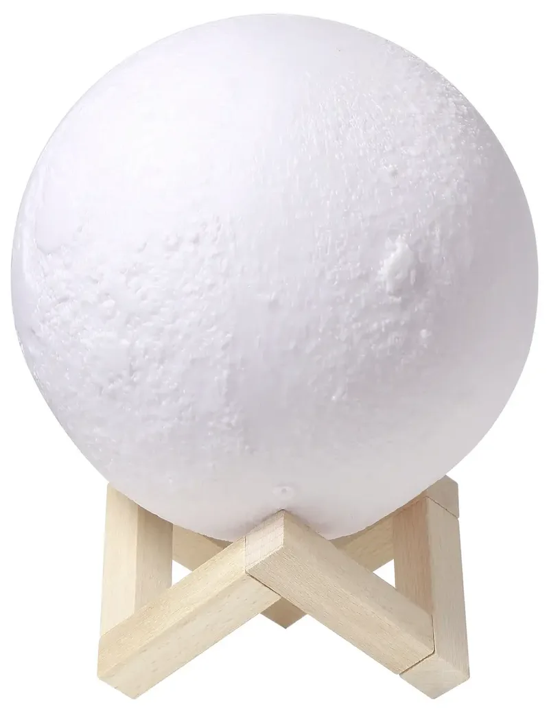 Maanlamp 3D - Bluetooth Speaker Draadloos - Tafellamp Slaapkamer - Muzieksyncronisatie - Incl. Afstandsbediening - Maan lamp - LBS150 van Denver in Wit – productfoto 3 van 3