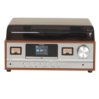 MRD-52 - Retro music system - LP - CD - FM - DAB - Bluetooth - Light Wood - Platenspeler von Denver – Produktfoto 2 von 4