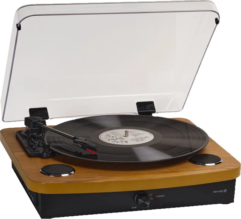 Platenspeler Dual Bluetooth - Ingebouwde Speakers - USB - Retro - Hout - VPL230LW van Denver in Lightwood – productfoto 1 van 2