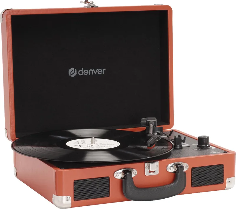 Platenspeler - Ingebouwde Speakers - Incl. PC Software - Auto-stop - Retro - VPL120 - Rood by Denver in 4. Rood – product photo