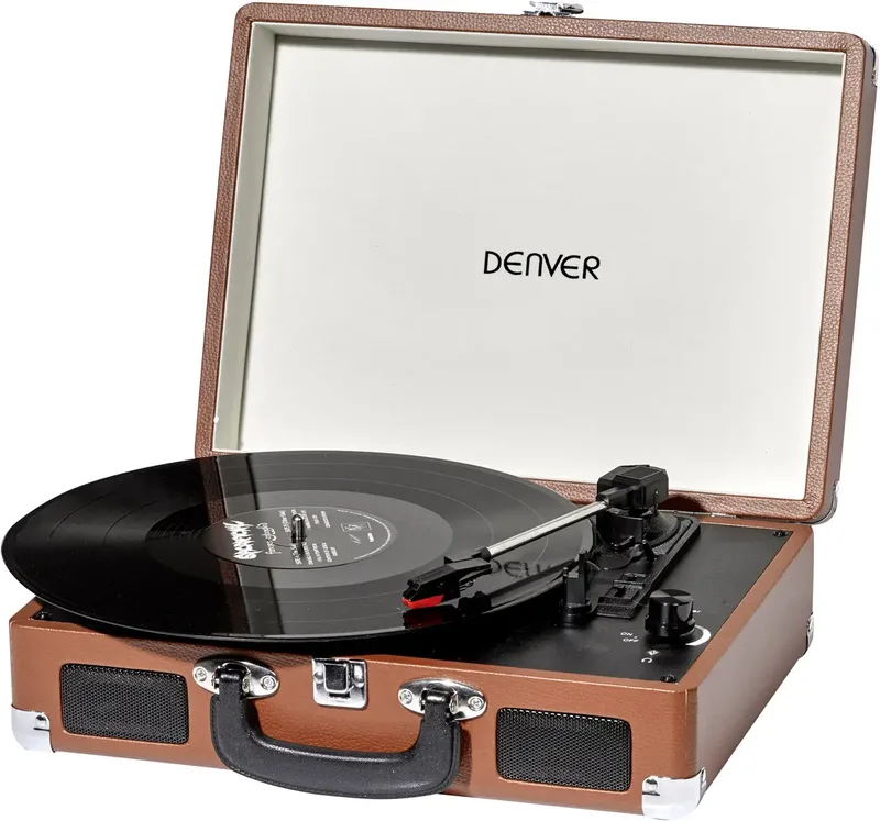 VPL-120 USB-platenspeler by Denver in Brown – product photo 1 of 2