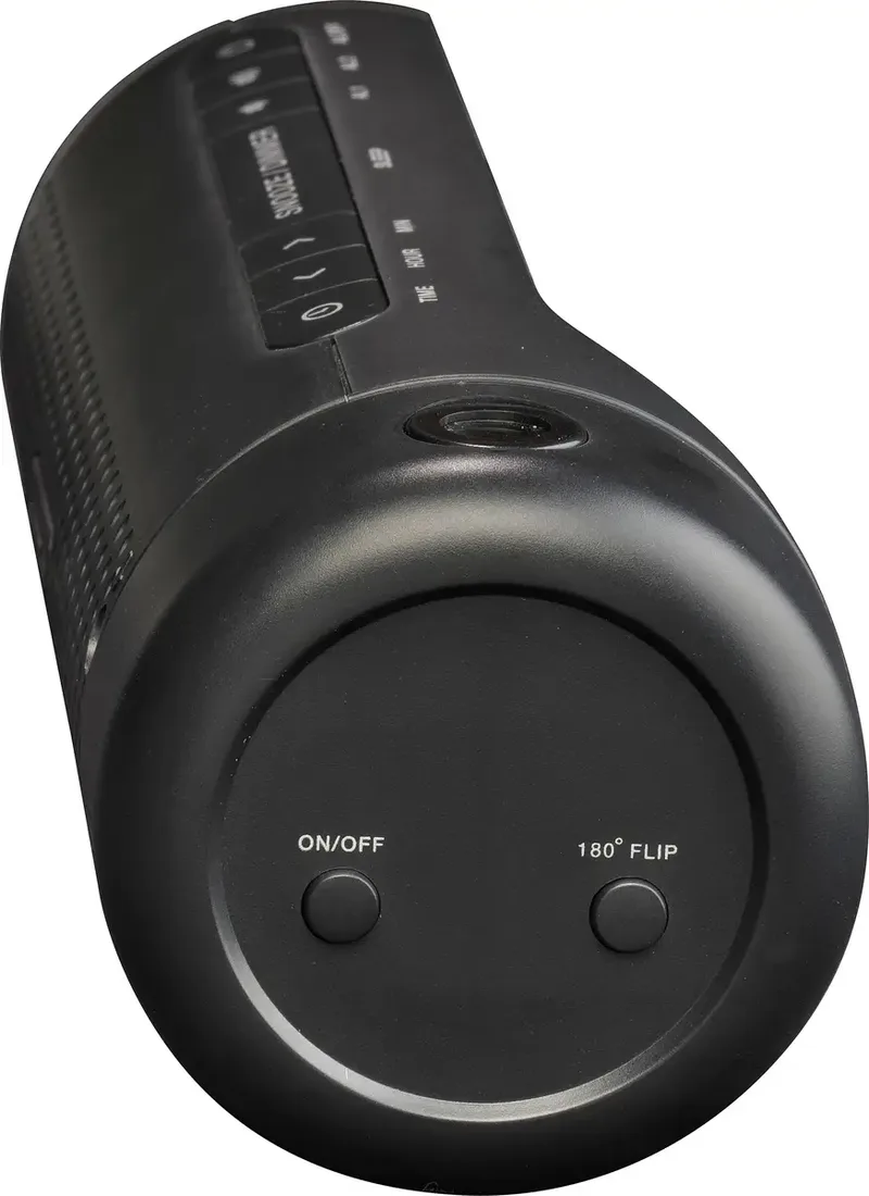 Wekkerradio met Projectie - Opladen via USB - Digitale Wekker - FM Radio - Dubbel Alarm - CPR700 - Zwart van Denver in Zwart – Blauw display – productfoto 2 van 2