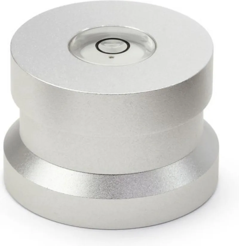 Aluminium puck met waterpas van Dynavox in Zilver – productfoto