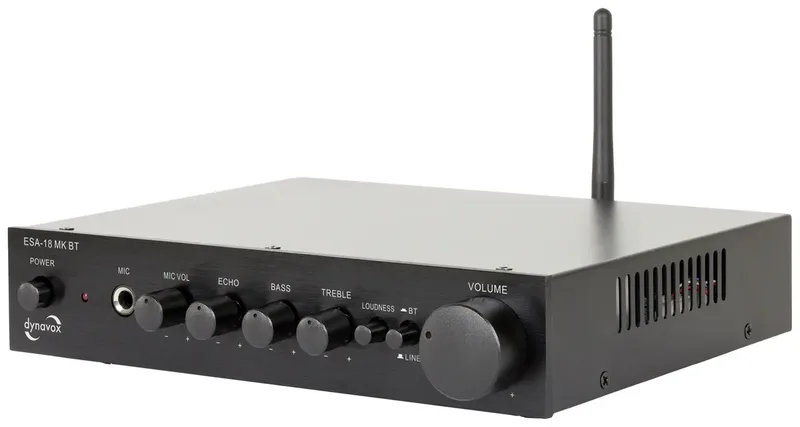 ESA-18 MK BT Stereoversterker 2 x 75 W von Dynavox in Schwarz – Produktfoto 1 von 2