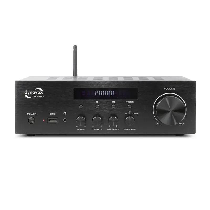 VT-90 Stereoversterker 1 x 180 W by Dynavox in Black – product photo 1 of 2