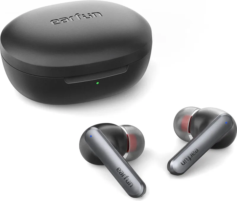 Air S - Draadloos - Bluetooth 5.2 oordopjes - In-ear - Active Noise Canceling - Microfoon - Earbuds - IPX5 - Voice assistant by EarFun in Black – product photo