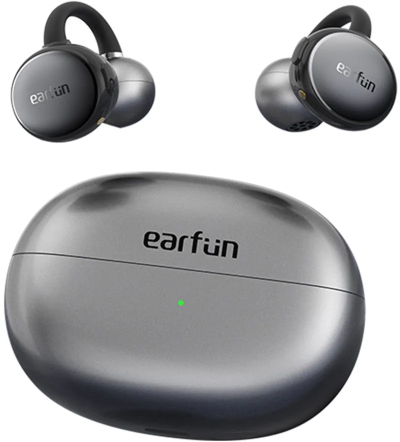 Clip - Open-Ear Oordopjes - Hi-Res Audio met LDAC - IP55 Waterbestendig - Zilver van EarFun in Wit – productfoto