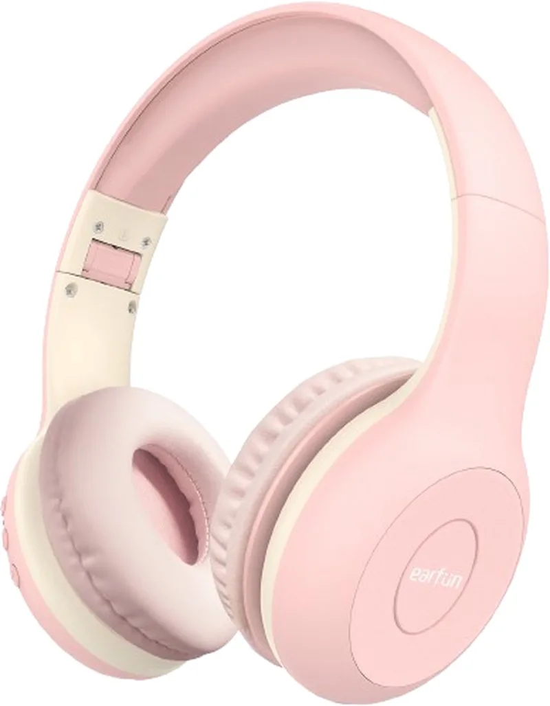 K2 Kids - Draadloze Kinderkoptelefoon - 85 dB Volumebegrenzing - 40 uur Batterijduur - Bluetooth - Opvouwbaar van EarFun in Roze – productfoto
