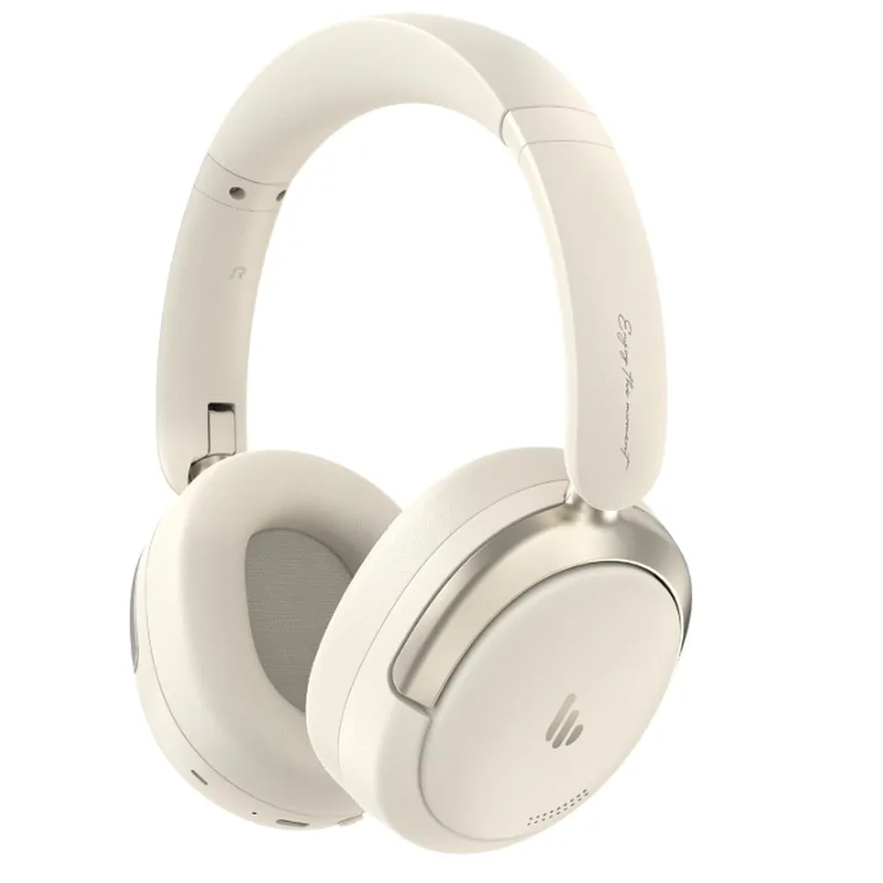 Atom Max opvouwbare over-ear koptelefoon – hybride actieve ruisonderdrukking, Hi-Res audio, geïntegreerde microfoon, volumeregeling, 45 uur afspeeltijd, snelladen, Bluetooth 5.4, personalisatie via app, wit de Edifier – photo produit