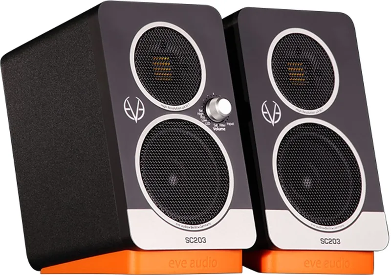 SC203 - Desktop Studio Monitors - 60 Watt van EVE Audio in Zwart – productfoto