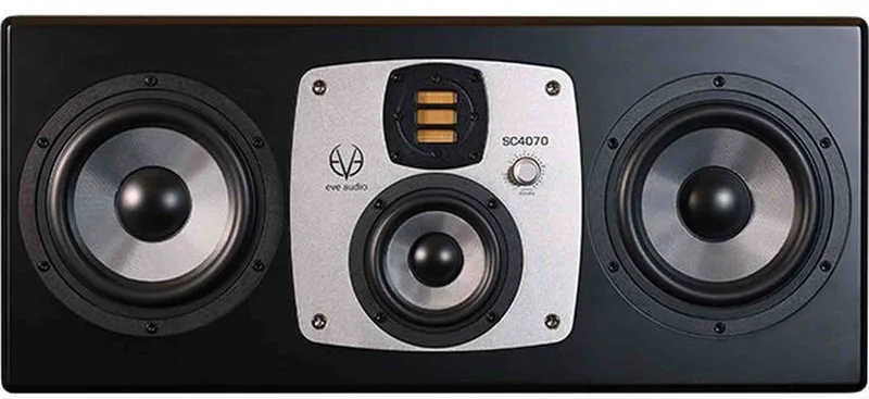 SC4070 actieve 4-weg studiomonitor 6,5 inch 1000W 32Hz-25kHz 116 dB met DSP SMART-knob van EVE Audio in Zwart – productfoto