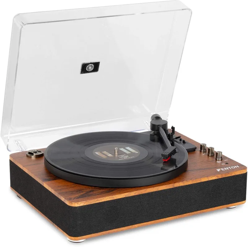 Platenspeler Bluetooth (in/uit) RP162D van Fenton in Donkerbruin – productfoto