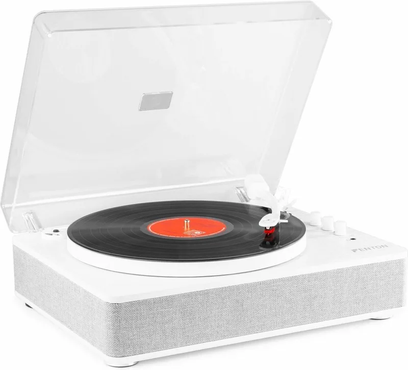 Platenspeler Bluetooth (in/uit) RP162W van Fenton in Wit – productfoto