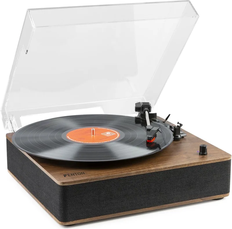 Platenspeler Bluetooth RP161 van Fenton in Walnoot – productfoto