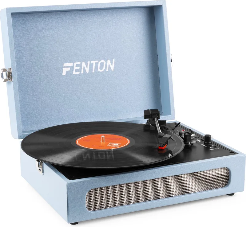 Retro Platenspeler Bluetooth in & out RP118 by Fenton in Blue – product photo