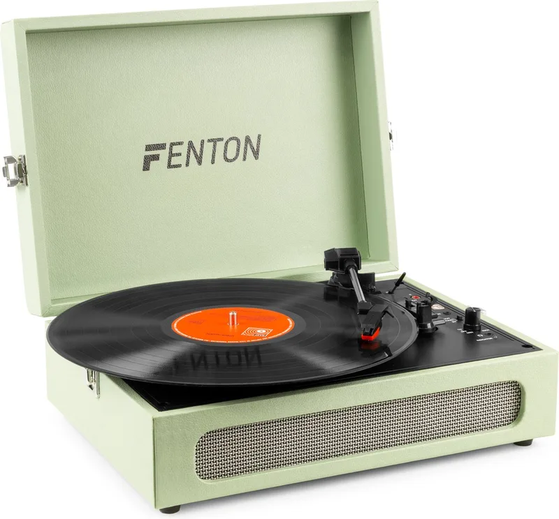 Retro Platenspeler Bluetooth in & out RP118 by Fenton in Green – product photo