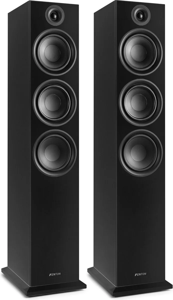 SHF80B high-end hifi speakers 500W met 3x 6.5 inch woofers van Fenton in Zwart – productfoto