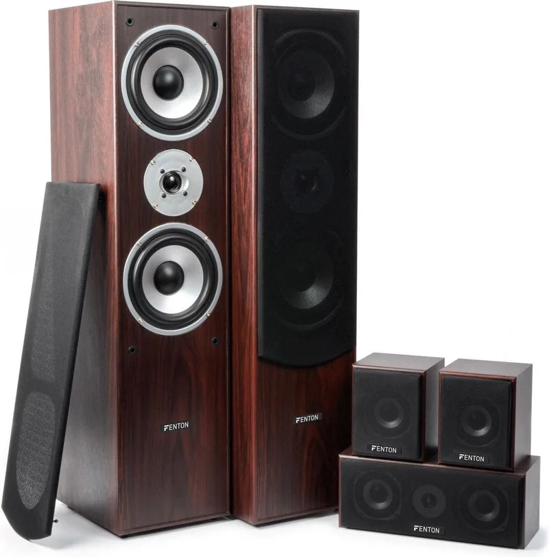 Surround set home cinema 5.0 by Fenton in Walnoot – product photo