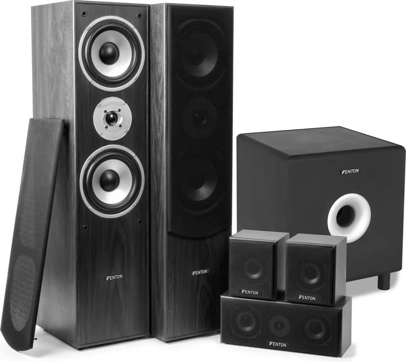 Surround set home cinema 5.0 van Fenton in Zwart – productfoto