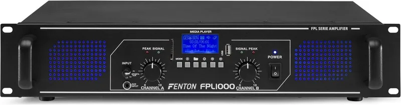 FPL1000 digitale klasse-D versterker 2x 500W met Bluetooth en mp3 speler de Fenton en Noir – photo produit