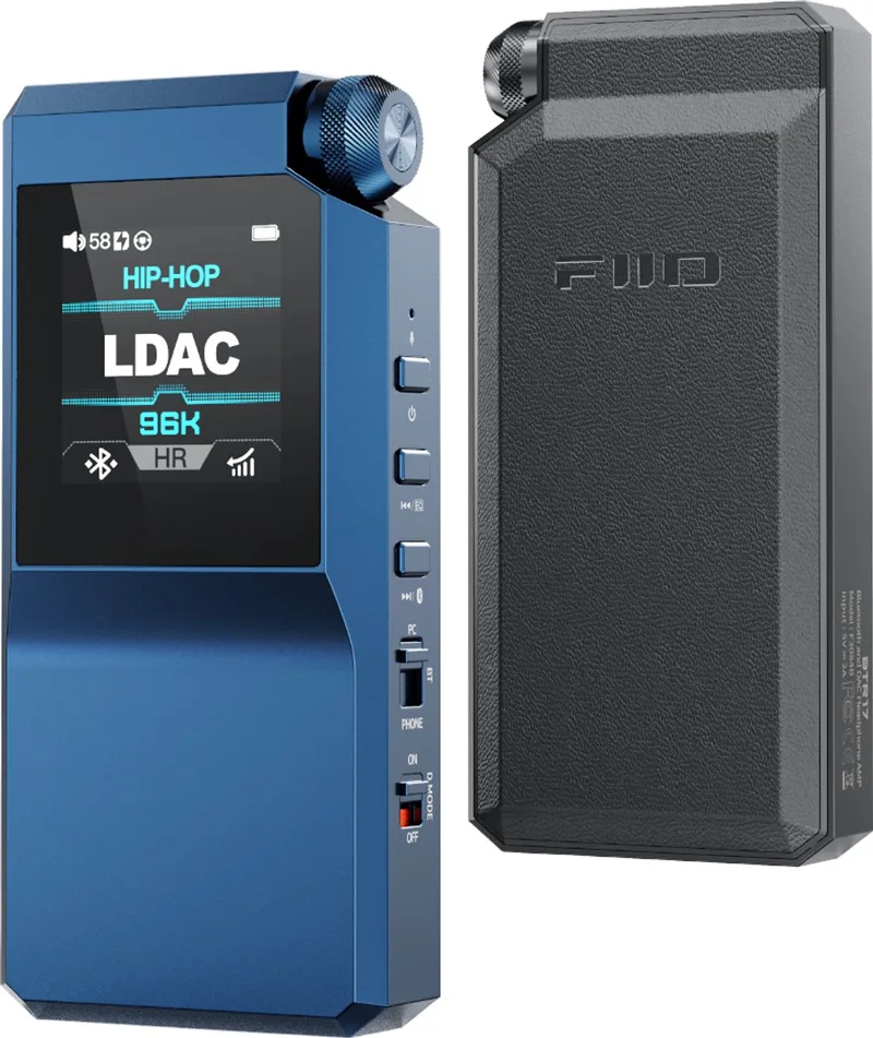 BTR17 - Draagbare luetooth DAC - Blauw van FiiO in Zwart, Blauw – productfoto
