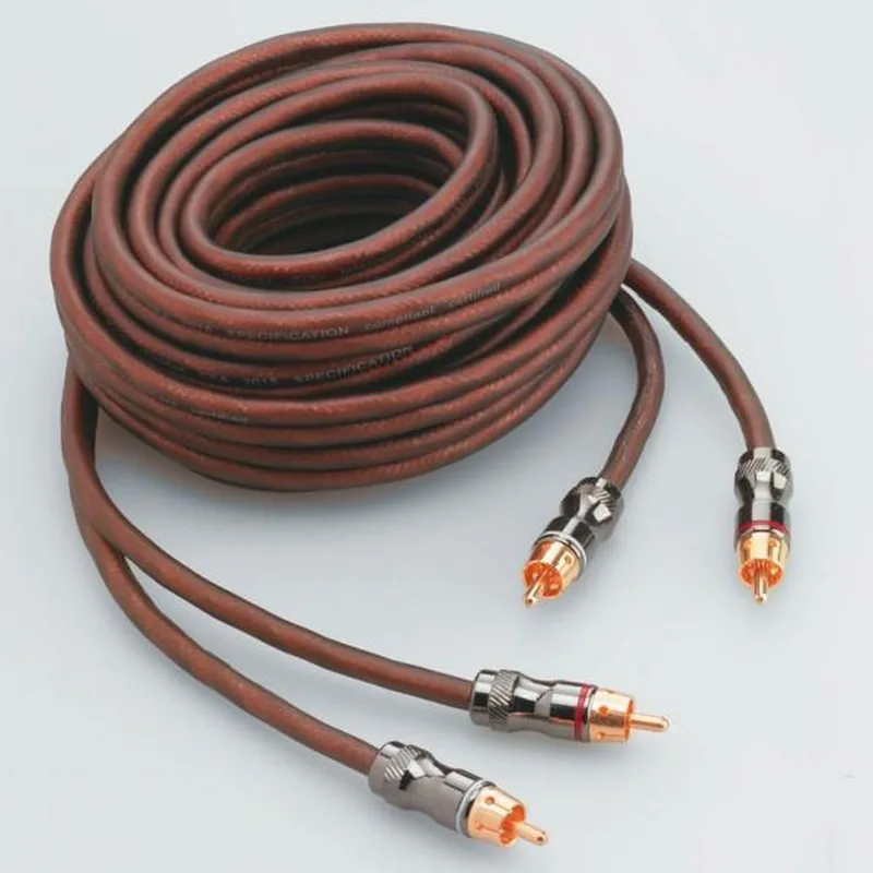 ER5 - RCA Kabel - 5 Meter - Audiokabel - Cinch - Caraudio by Focal in Brown – product photo