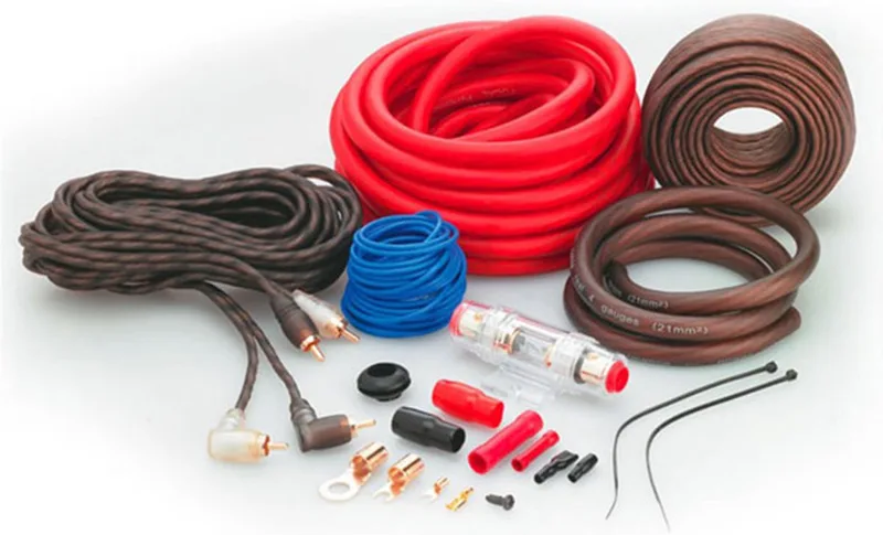 PK8 - Audiokabel - 8mm2 kabelset - versterker aansluitset - voedingskabelset by Focal in Red – product photo