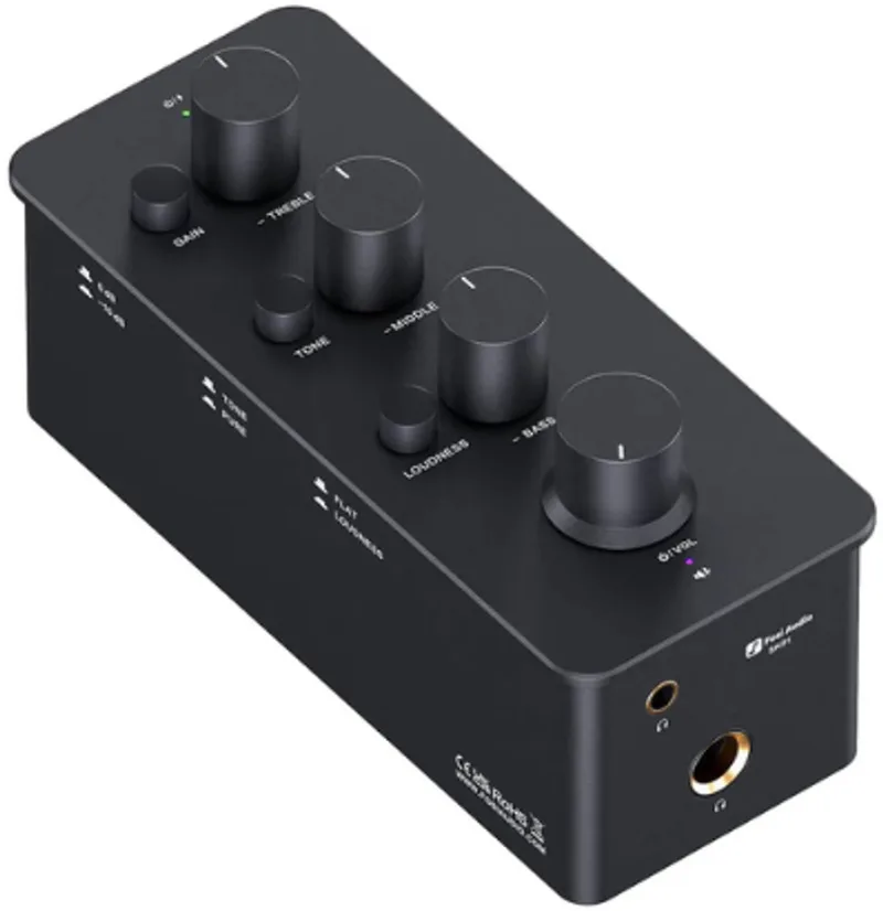 SK01 Portable Headphone Amplifier & Preamplifier by Fosi Audio in Black – product photo