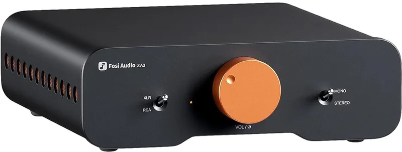 ZA3 Gebalanceerde Stereo/Mono Versterker HiFi - met XLR RCA Ingangen en 12V Trigger-in van Fosi Audio in Zwart – productfoto