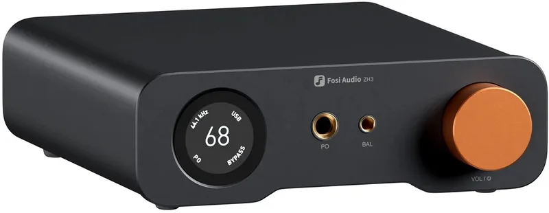 ZH3 – All-in-One HiFi DAC / Koptelefoonversterker / Voorversterker van Fosi Audio in Zwart – productfoto