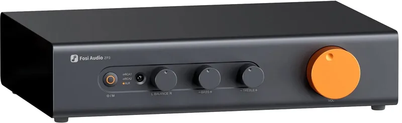ZP3 Gebalanceerde Voorversterker met Subwooferuitgang en Toneregeling – Stereo Preamp voor HiFi en 2.1 Audio van Fosi Audio in Zwart – productfoto