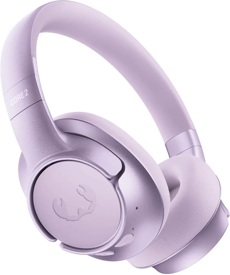 Clam Core 2, Draadloze Bluetooth Koptelefoon met Microfoon, 70 uur Speeltijd, Rijk en helder geluid, Verbind 2 apparaten tegelijk, Personal Sound App, Bekabeld luisteren via USB-C (Dreamy Lilac) van Fresh 'n Rebel in Paars – productfoto