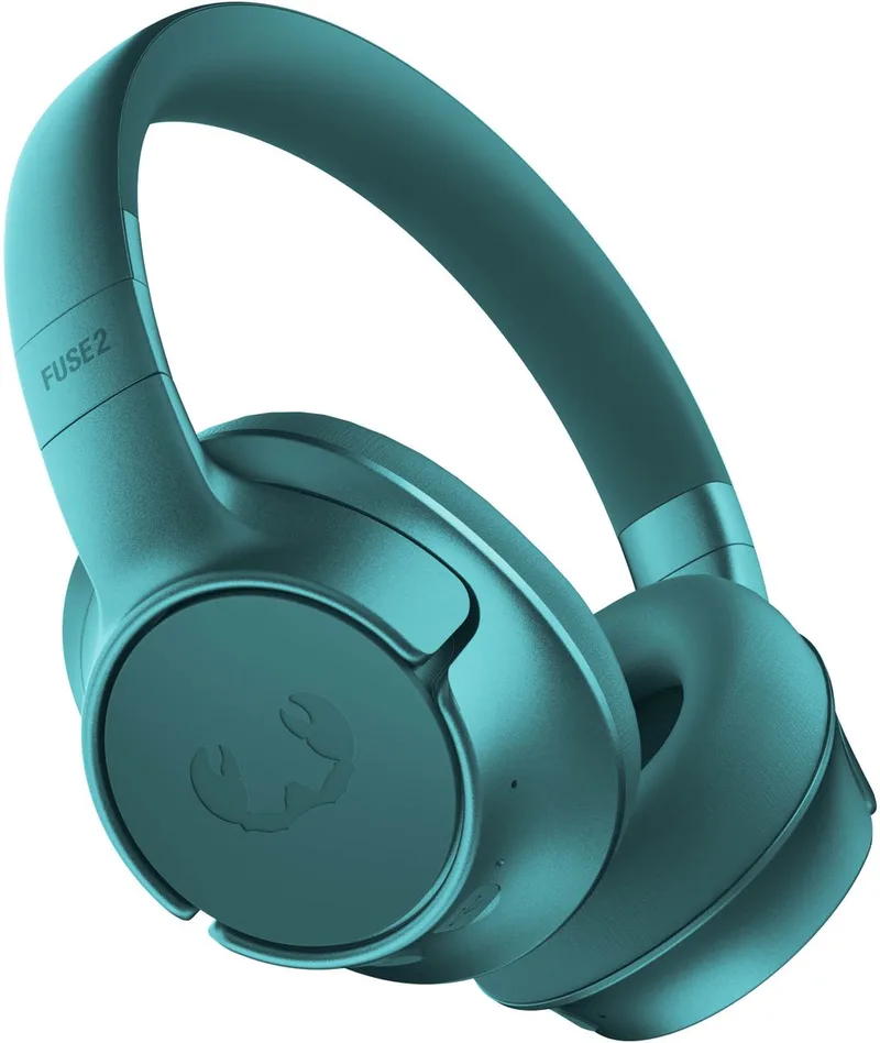 Clam Fuse 2, Koptelefoon Noise Cancelling met 80 uur Speeltijd, Draadloos (Bluetooth 6.0), Met Microfoon, Verbind 2 apparaten tegelijk, Personal Sound App (Real Teal) van Fresh 'n Rebel in Groen – productfoto