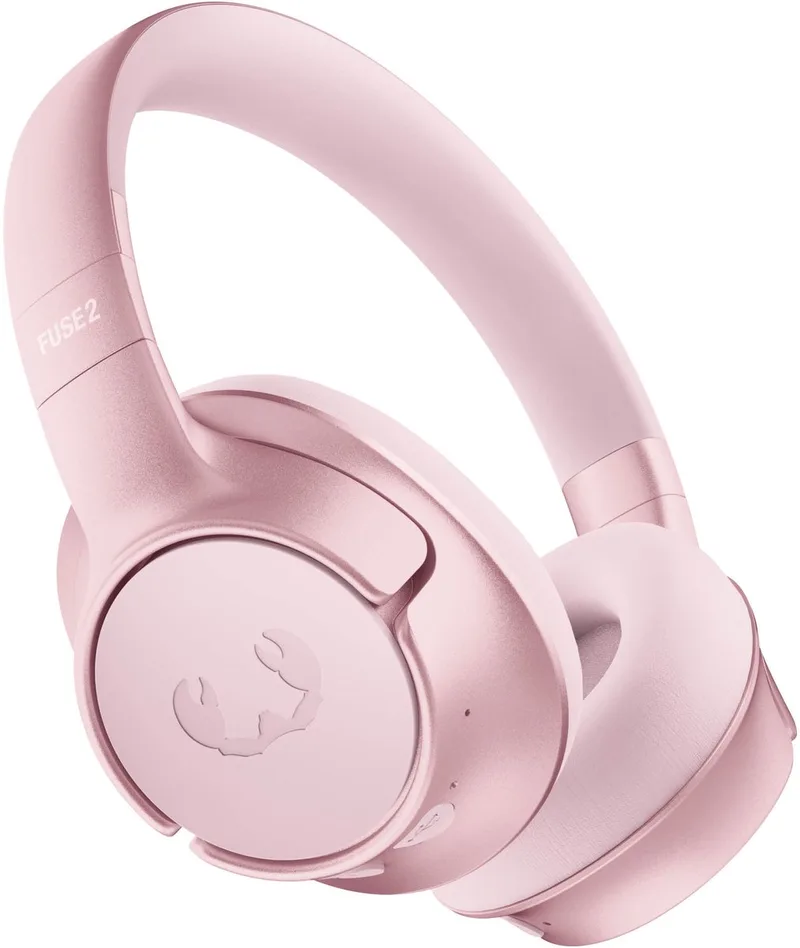 Clam Fuse 2, Koptelefoon Noise Cancelling met 80 uur Speeltijd, Draadloos (Bluetooth 6.0), Met Microfoon, Verbind 2 apparaten tegelijk, Personal Sound App (Pastel Pink) van Fresh 'n Rebel in Roze – productfoto