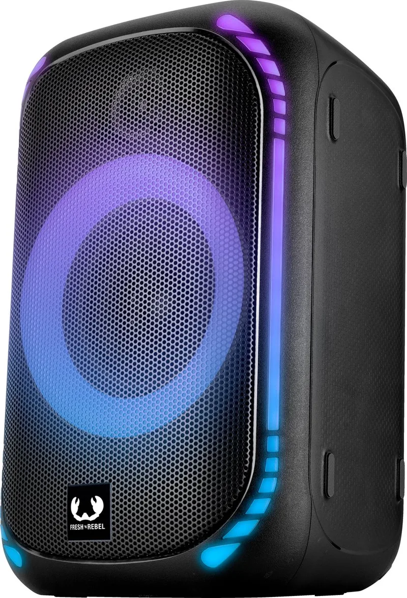 Party Speaker Bluetooth - Medium formaat - 20 uur Speeltijd - Bass Boost - Lichtshow - Waterdicht - 200W Peak Output van Fresh 'n Rebel in Zwart – productfoto
