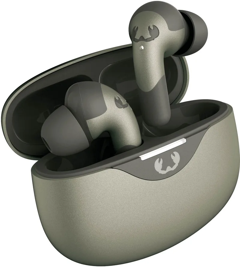 Twins Ace – Draadloze Bluetooth Oordopjes met Active Noise Cancelling - IPX4 Waterdicht - 34 uur Speeltijd van Fresh 'n Rebel in Dried Green – productfoto