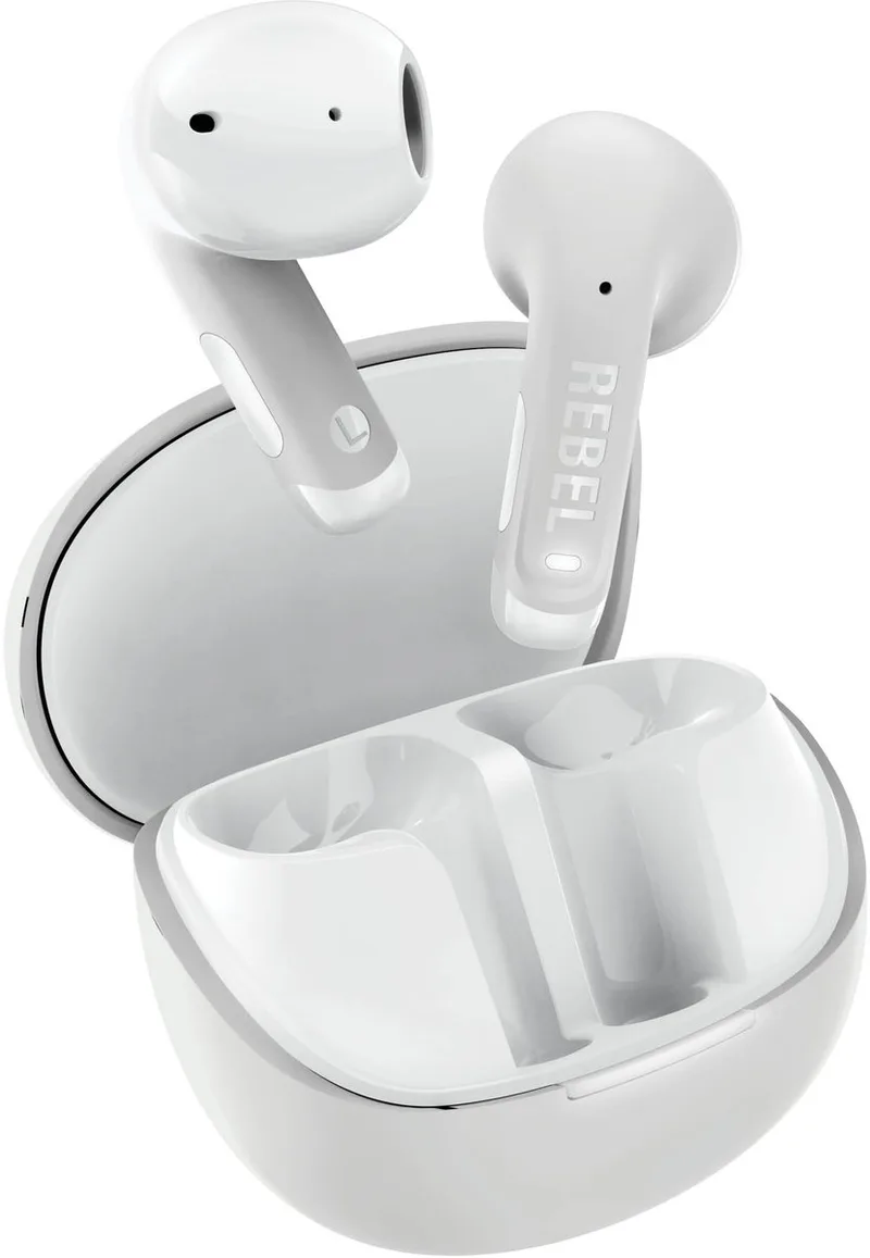 Twins Core 2 - Draadloze oordopjes - Bluetooth oortjes met 40 uur speeltijd - Met Microfoon en App by Fresh 'n Rebel in Ice Grey – product photo