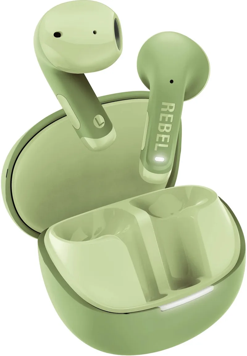 Twins Core 2 - Draadloze oordopjes - Bluetooth oortjes met 40 uur speeltijd - Met Microfoon en App van Fresh 'n Rebel in Wild Green – productfoto