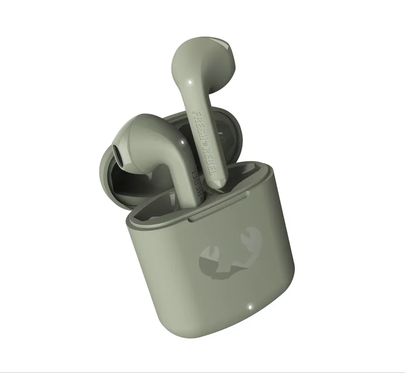 Twins Core - Draadloze Bluetooth Oordopjes - Oortjes met 30 uur speelduur by Fresh 'n Rebel in Dried Green – product photo
