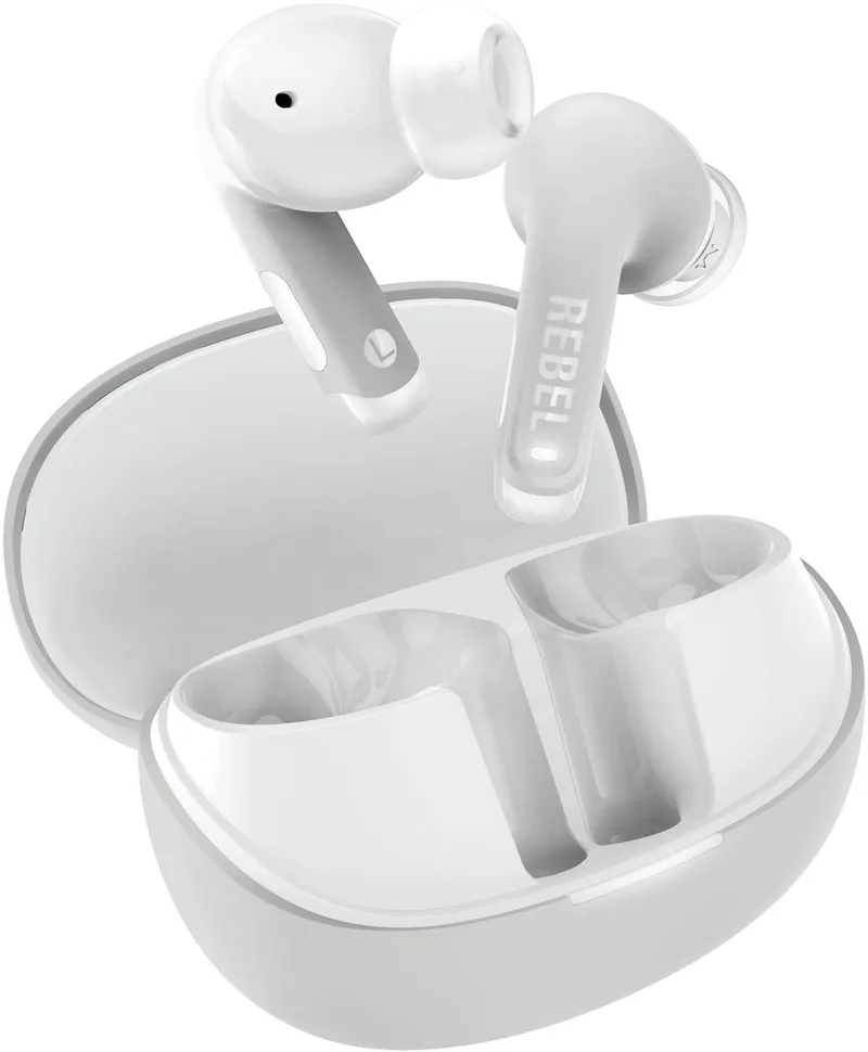Twins Fuse 2 - Draadloze oordopjes - Noise Cancelling oortjes met 36 uur speeltijd - Met Microfoon en App van Fresh 'n Rebel in Ice Grey – productfoto